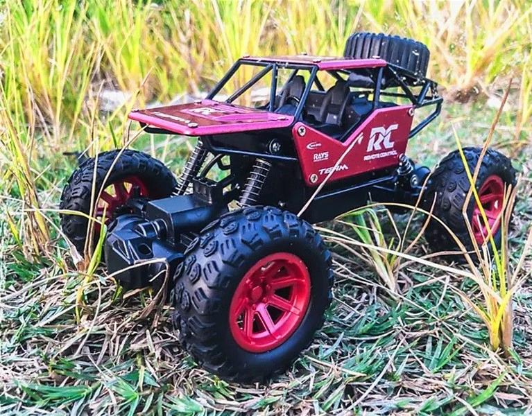 Imagem de Carrinho de Controle Remoto Jipe de Brinquedo Com Suspensão Off-Road Recarregável