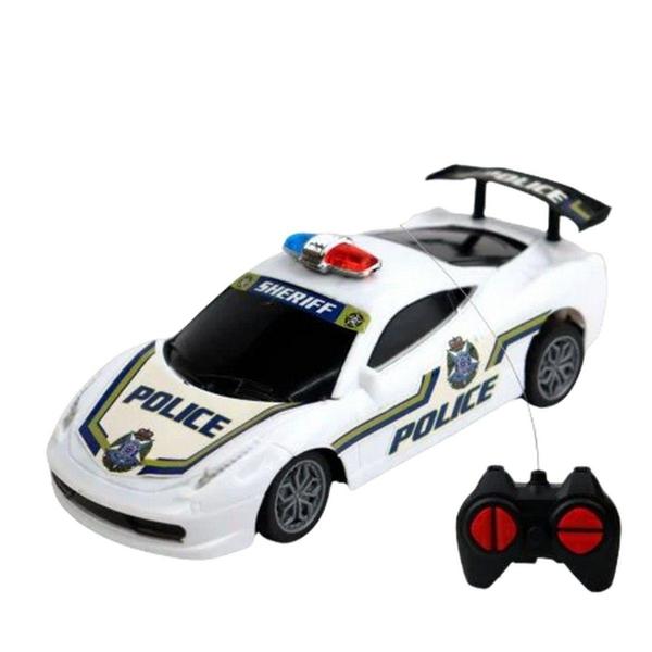 Imagem de Carrinho de Controle Remoto Policia Farol 4 Funções 1:24 - Ark Toys