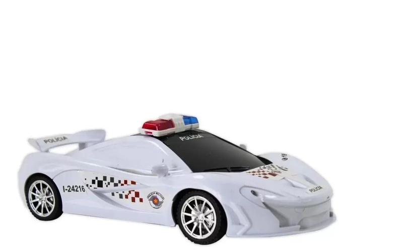 Carrinho de Controle Remoto Policia Militar Super Viatura Com Luz - Toy King Imagem de Carrinho de Controle Remoto Policia Militar Super Viatura Com Luz