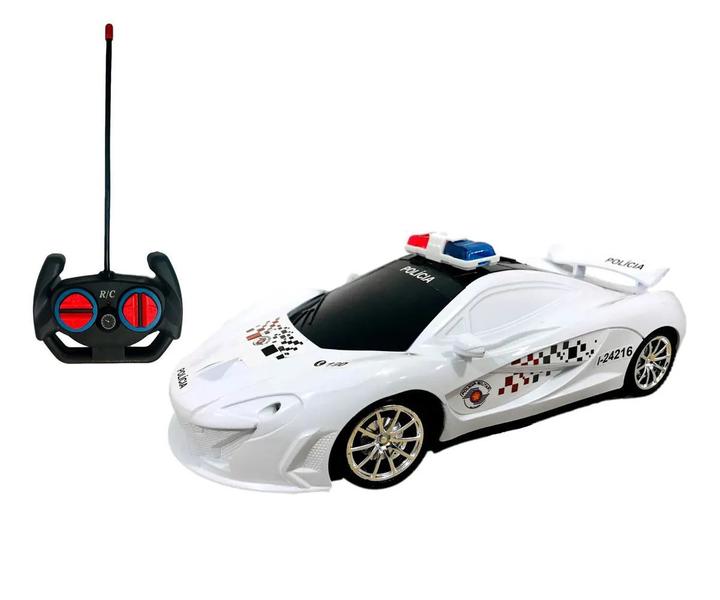 Carrinho de Controle Remoto Policia Militar Super Viatura Com Luz - Toy King Imagem de Carrinho de Controle Remoto Policia Militar Super Viatura Com Luz