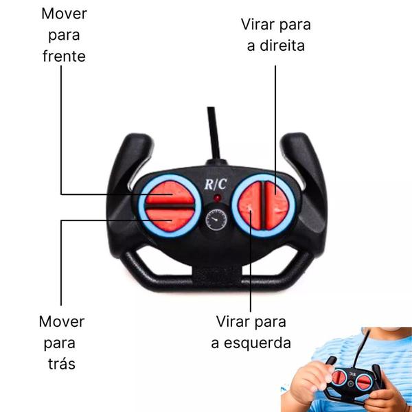 Imagem de Carrinho De Controle Remoto Preto Farol Morcego Brinquedo