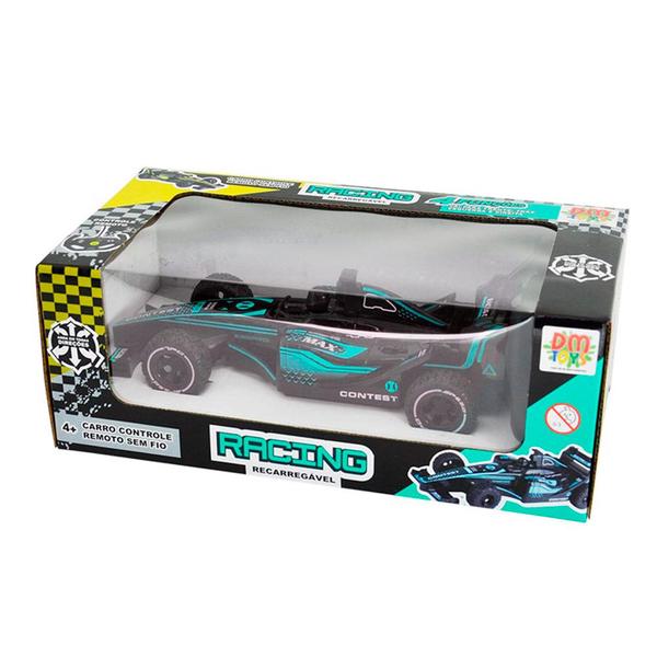 Imagem de Carrinho de Controle Remoto - Racing - Preto-Azul - DM Toys