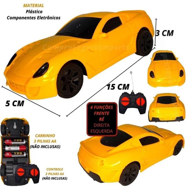 Carrinho De Controle Remoto Sem Fio - Amarelo - Europio Imagem de Carrinho De Controle Remoto Sem Fio - Amarelo