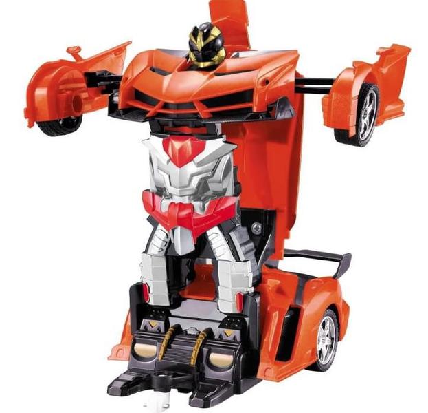 Imagem de Carrinho de Controle Remoto Sem Fio Transformável Vermelho - DM Toys