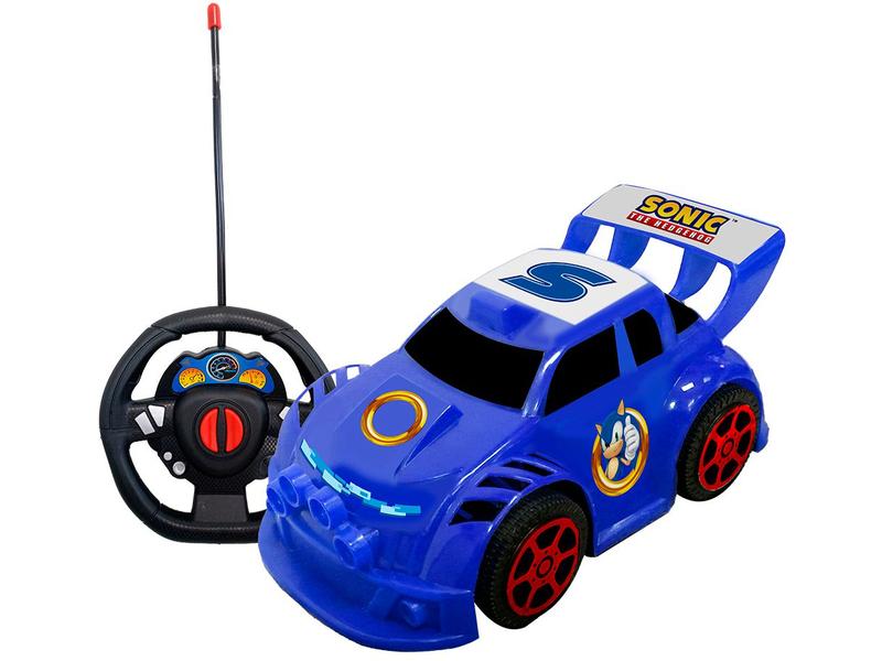 Carrinho de Controle Remoto Sonic The Hedgehog - Smart Driver 3 Funções Candide Azul Carrinho de Controle Remoto Sonic The Hedgehog - Smart Driver 3 Funções Candide Azul