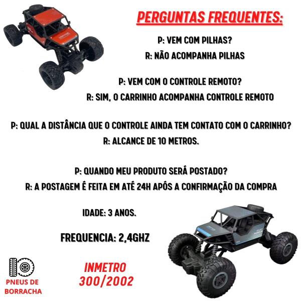 Imagem de Carrinho De Controle Remoto Subida Na Terra Jipe Brinquedo