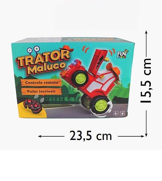 Imagem de Carrinho de Controle Remoto Trator Maluco Brinquedo Infantil Com Som e Luzes