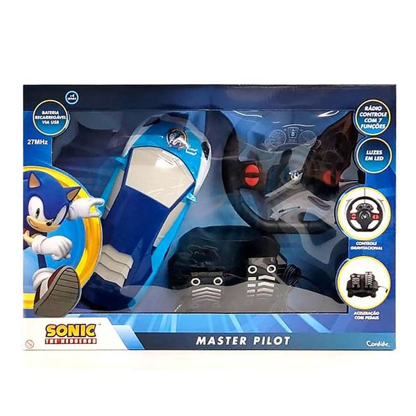 Imagem de Carrinho de Controle - Volante e Pedal - Sonic - Master Pilot - Candide