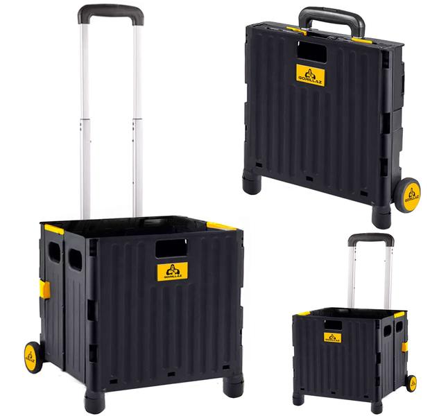 Carrinho De Ferramentas Dobrável Multiuso 65l Portátil Vira Maleta