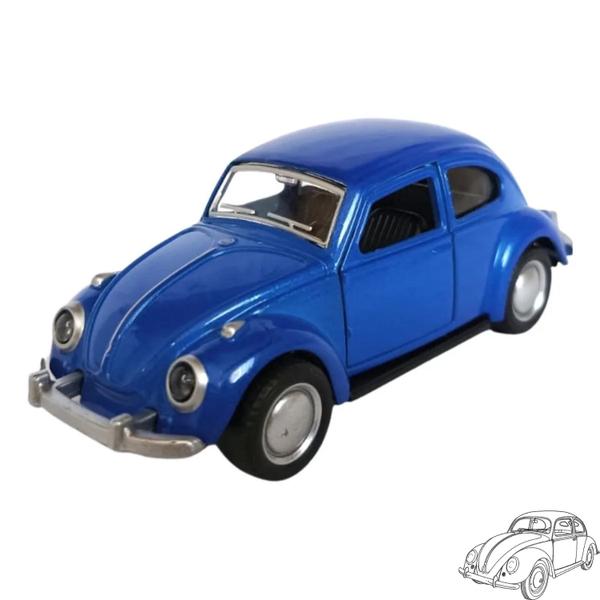 Imagem de Carrinho De Ferro Fusca Clássico Miniatura Coleção