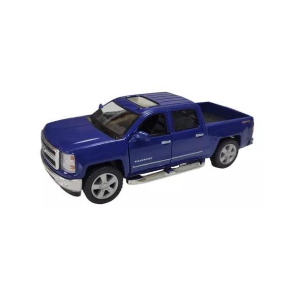 Imagem de Carrinho De Ferro Miniatura Chevrolet Silverado 2014 1:46 Kinsmart