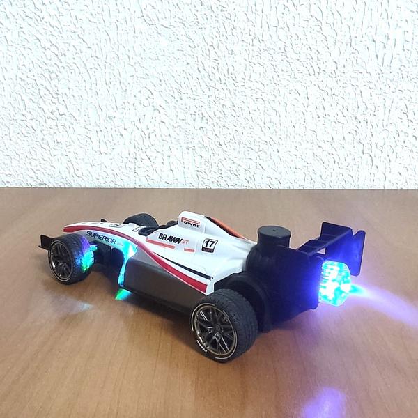 Imagem de Carrinho de Formula 1 F1 Solta Fumaça com Luzes Controle Profissional Art Brink