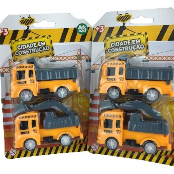 Imagem de Carrinho de Fricção 02 Pç brinquedo infantil construção 