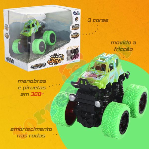 Imagem de Carrinho de Fricção 360 Graus Mini Truck 4x4 Amortecedor Unik Toys