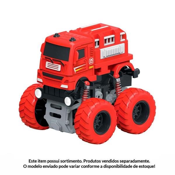 Imagem de Carrinho de Fricção - 4x4 - Bombeiro Maluco 360 - Sortido - DM Toys