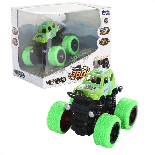 Imagem de Carrinho De Fricção - Mini Truck 360 - Carro Radicais Brinquedo - Unik Toys VERDE