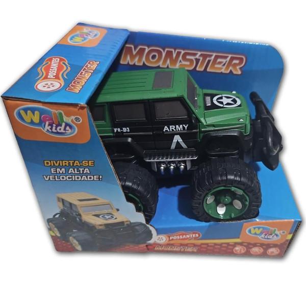 Imagem de Carrinho De Fricção Monster Trucks Possantes Wellkids Verde