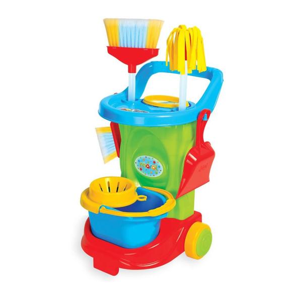 Imagem de Carrinho de Limpeza Infantil Cleaning Trolley Colorido - Maral