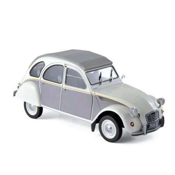 Imagem de Carrinho de Metal 1:18 Citroen 2CV Dolly 1985 - Modelo de Coleção Collectors - Meije Branco e Cinza