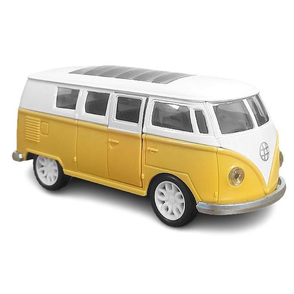 Imagem de Carrinho de Metal Perua Kombi em Miniatura Amarela