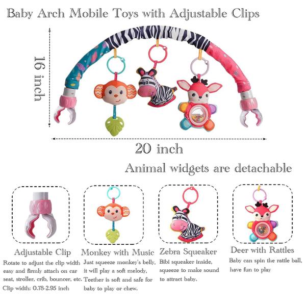 Imagem de Carrinho de passeio Arch Toys ORZIZRO para bebês de 0 a 12 meses com pinças