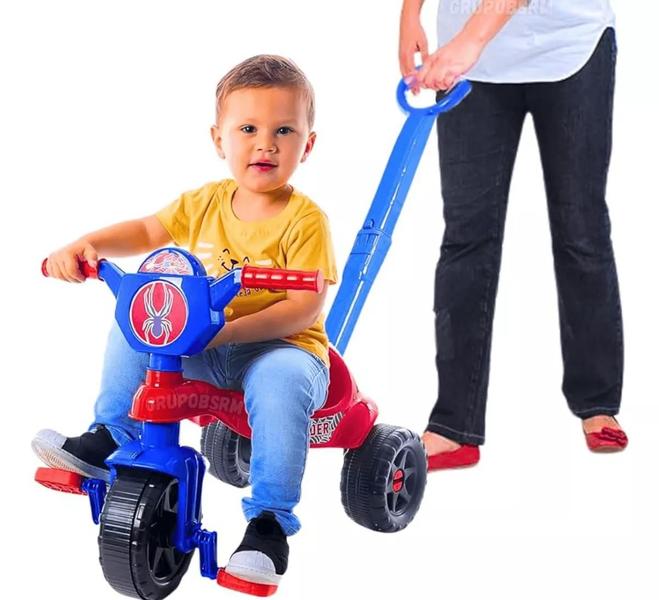 Imagem de Carrinho de passeio com Pedal e Haste infantil Kemotoca Spider Peso máximo suportado: 16 kg