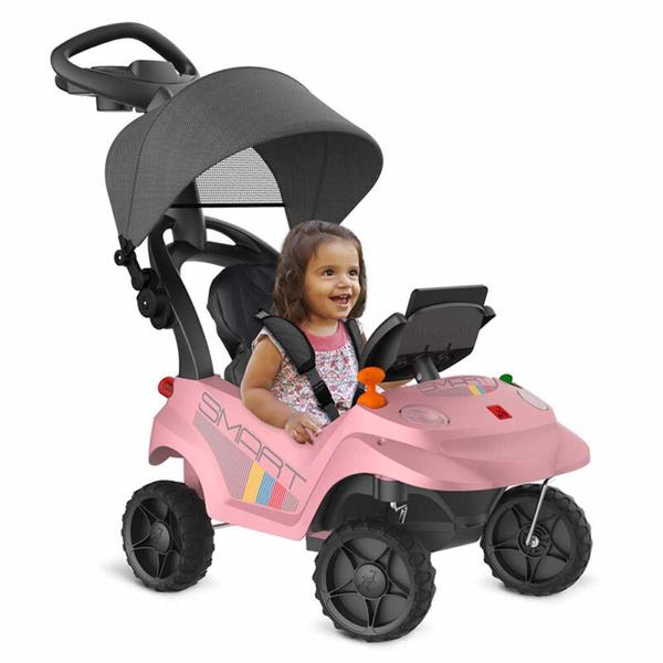 Imagem de Carrinho de Passeio e Andador - Smart Baby Comfort 360 - Rosa - Bandeirante