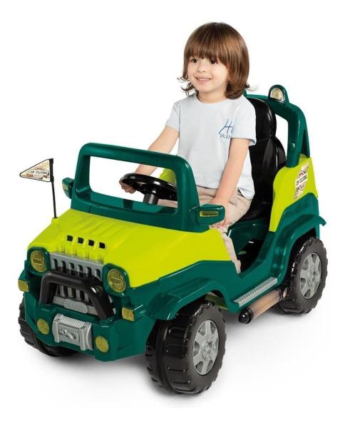 Imagem de Carrinho De Passeio E Pedal Bebê Carro Jipe Diipi Calesita