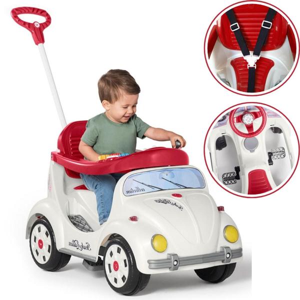 Imagem de Carrinho de Passeio e Pedal Fouks Edition Fusca Branco Calesita