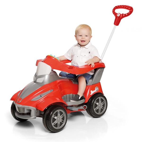 Imagem de Carrinho De Passeio e Pedal Infantil Road Calesita Vermelho Até 30Kg