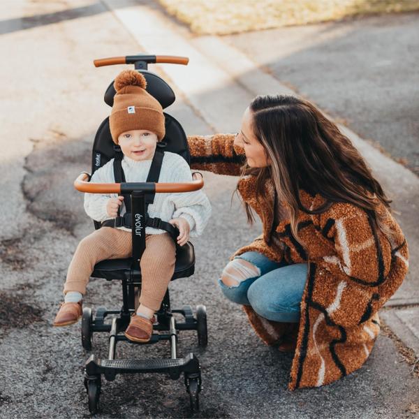 Imagem de Carrinho de passeio Evolur Cruise Rider leve com Canopy Noir Black