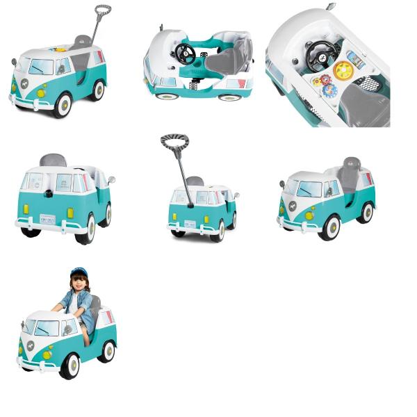 Imagem de  Carrinho de Passeio infantil a Pedal Haste Direcionavel Kombina Azul