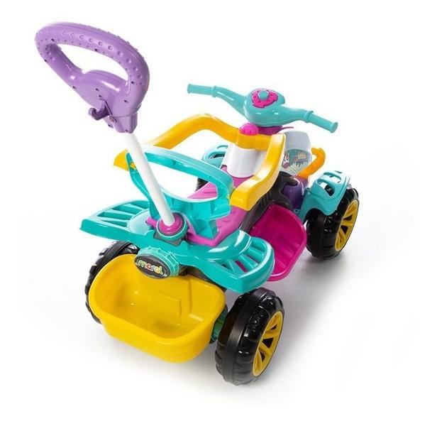 Imagem de Carrinho De Passeio Infantil Com Pedal Rosa Menina - Maral