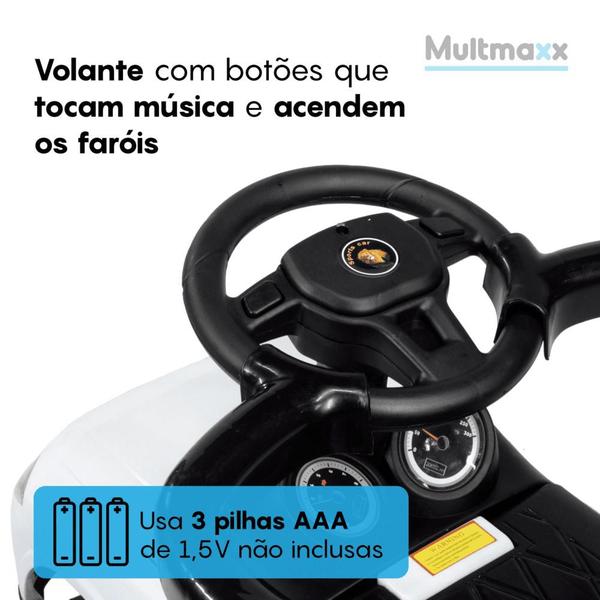 Imagem de Carrinho de Passeio Infantil Criança com Empurrador Branco até 30Kg Multmaxx