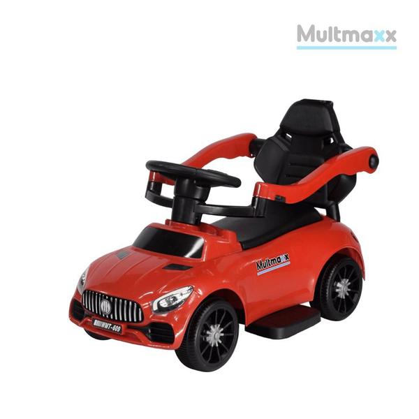 Imagem de Carrinho de Passeio Infantil Criança com Empurrador Buzina Multmaxx Vermelho