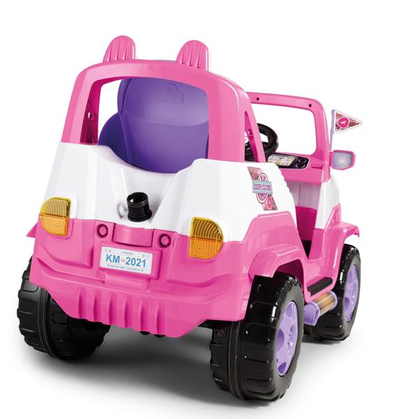 Imagem de Carrinho de Passeio Infantil Diipi Rosa com Pedal e Empurrador Calesita - 1028