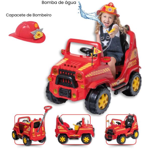 Imagem de Carrinho de passeio infantil e Pedal Diipi Bombeiro 