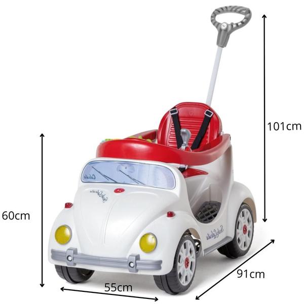 Imagem de Carrinho de passeio infantil fusca rosa com cinto fouks calesita 