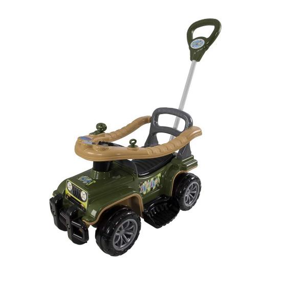 Imagem de Carrinho de Passeio Infantil Jip Jip Militar com Alça Direcional Suporta Até 30kg Maral