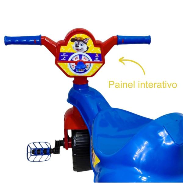 Imagem de Carrinho De Passeio Infantil Motoca Triciclo Com Empurrador E Proteção Até 25Kg