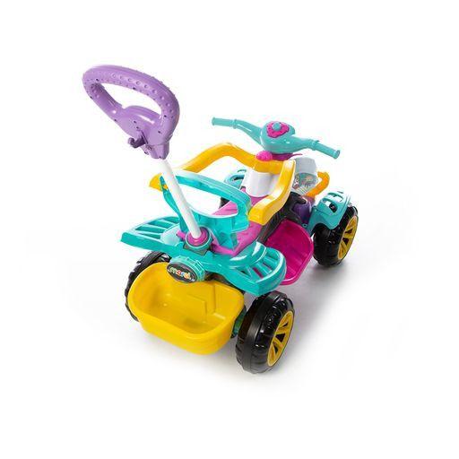 Carrinho De Passeio Infantil Quadriciclo Haste Pedal - Menina - Maral Imagem de Carrinho De Passeio Infantil Quadriciclo Haste Pedal - Menina