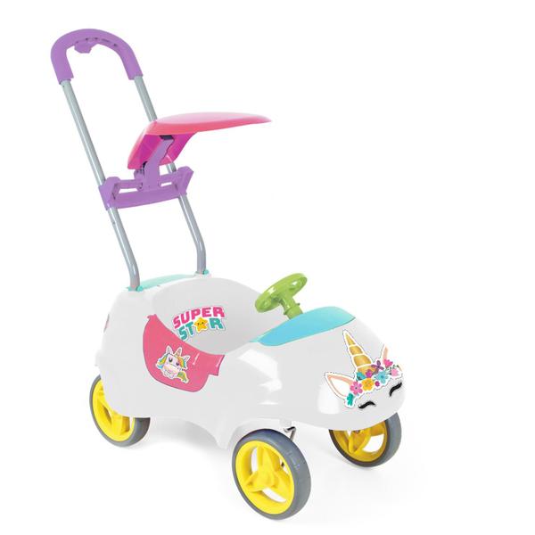 Imagem de Carrinho De Passeio Kids Car Unicórnio - Homeplay Xplast