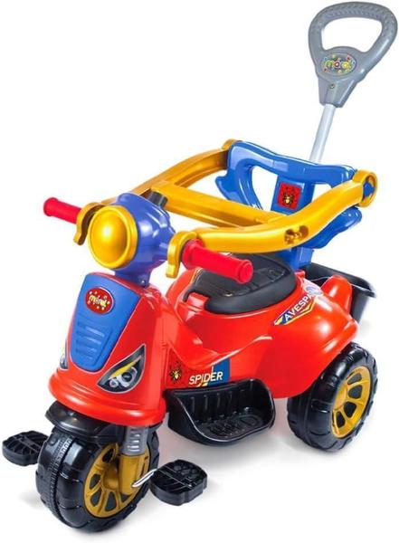 Imagem de Carrinho De Passeio Ou Pedal Infantil Triciclo Avespa Spider