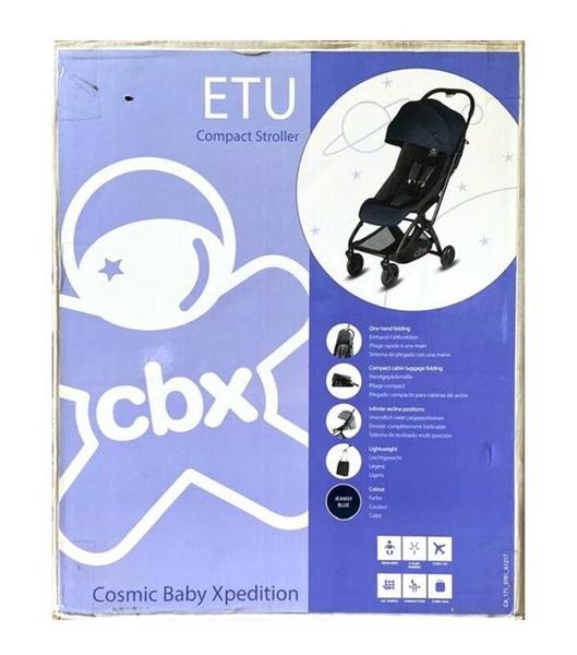 Imagem de Carrinho de Passeio Para Bebê Compacto Etu Crunch Blue Jeans CBX 0 à 15 Kg  Capota Extensível - Azul  Premium  2489