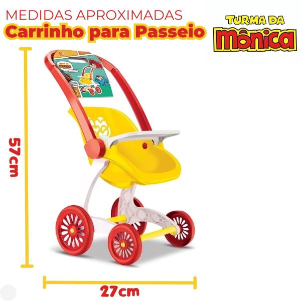 Imagem de Carrinho de Passeio para Bonecas Turma da Mônica 1105 - Samba Toys