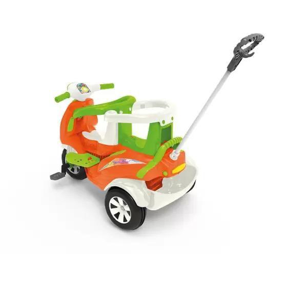 Imagem de Carrinho de Passeio/Pedal Infantil Com Empurrador + 02 Capacetes - Moto Duo - Calesita