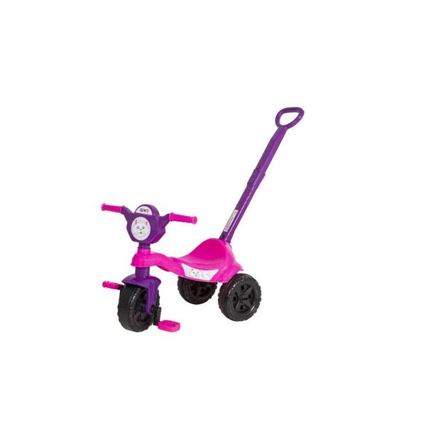 Imagem de Carrinho de passeio/Pedal infantil Kemotoca Gatinha c/Haste