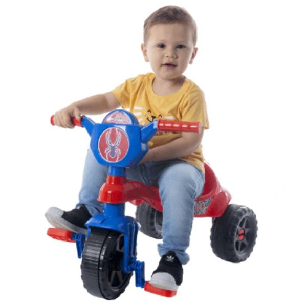 Imagem de Carrinho de Passeio/Pedal Infantil Kemotoca Spider com Haste - Ref BQ0505M Kendy Brinquedos