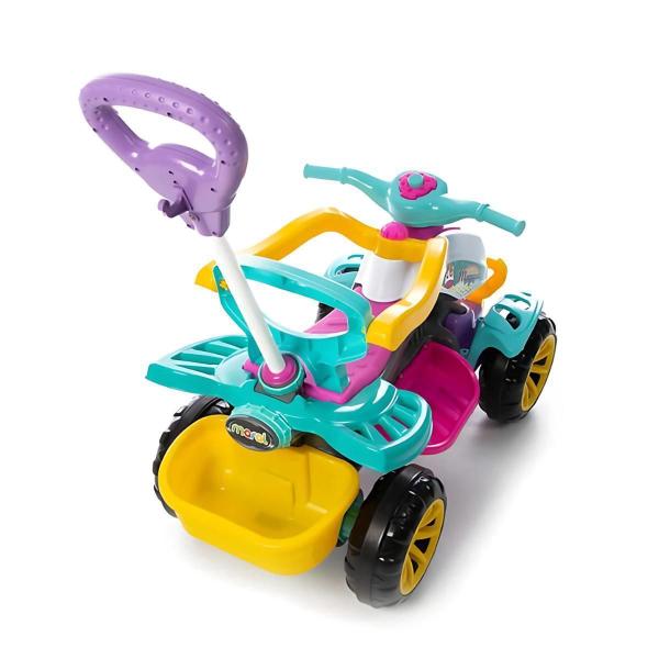 Imagem de Carrinho De Passeio Quadriciclo Empurrador Pedal Menina