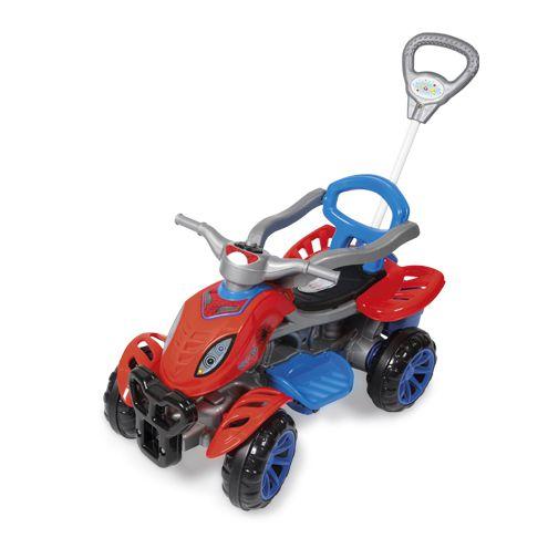 Imagem de Carrinho De Passeio Quadriciclo Spider Com Empurrador Pedal